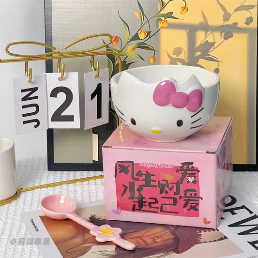 Kawaii Hello Kitty Ceramic Tableware Set