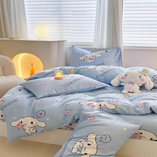 Kawaii Cinnamoroll Duvet Cover Pillowcase Bedding Set