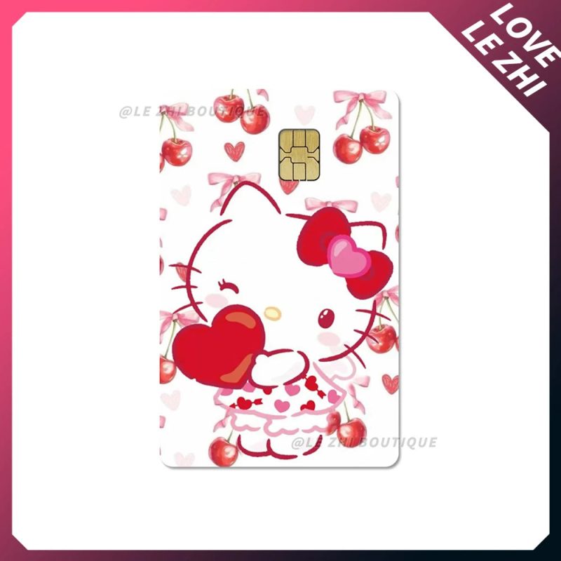 Sweet Cool Sanrio Black Skin Hello Kitty Credit Card Stickers - Image 6