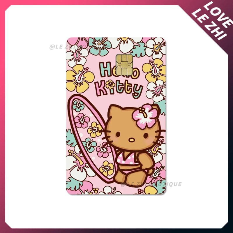 Sweet Cool Sanrio Black Skin Hello Kitty Credit Card Stickers - Image 2
