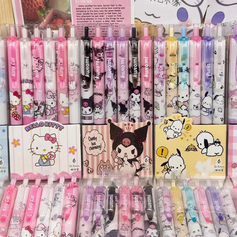 Sanrio Hello Kitty & Kuromi Gel Pen Set - Image 2