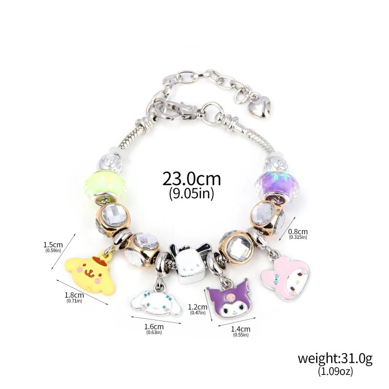 Cute Girl Sanrio Pink Hello Kitty Enamel Bracelet - Image 10