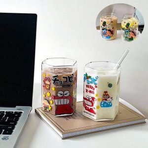 Cartoon Crayon Shin-Chan Crocodile Glass