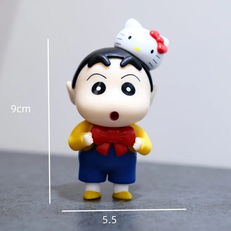 Anime Crayon Shin-Chan Cos Sanrio Hello Kitty Kawaii GK Model Doll - Image 2